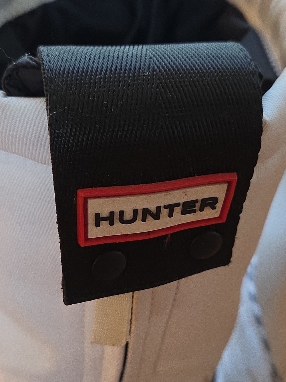 Hunter White and Black Lace-Up Winter Snow Boots - Picture 3 of 9